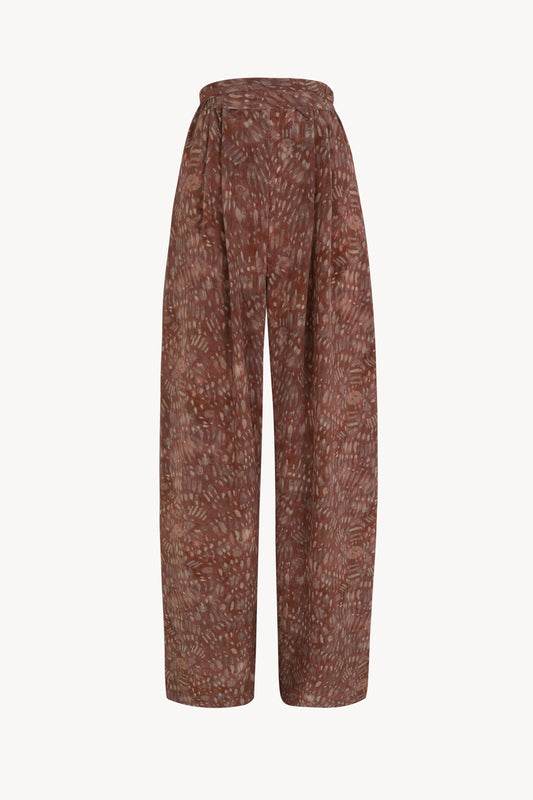 Astrid, zarela print silk trousers