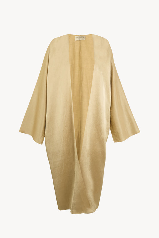 Inga, golden beige long jacket