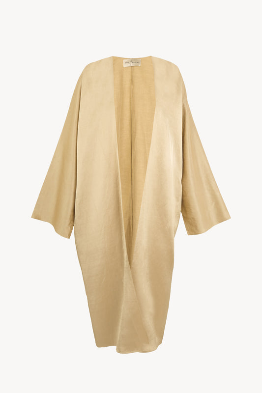Inga, golden beige long jacket