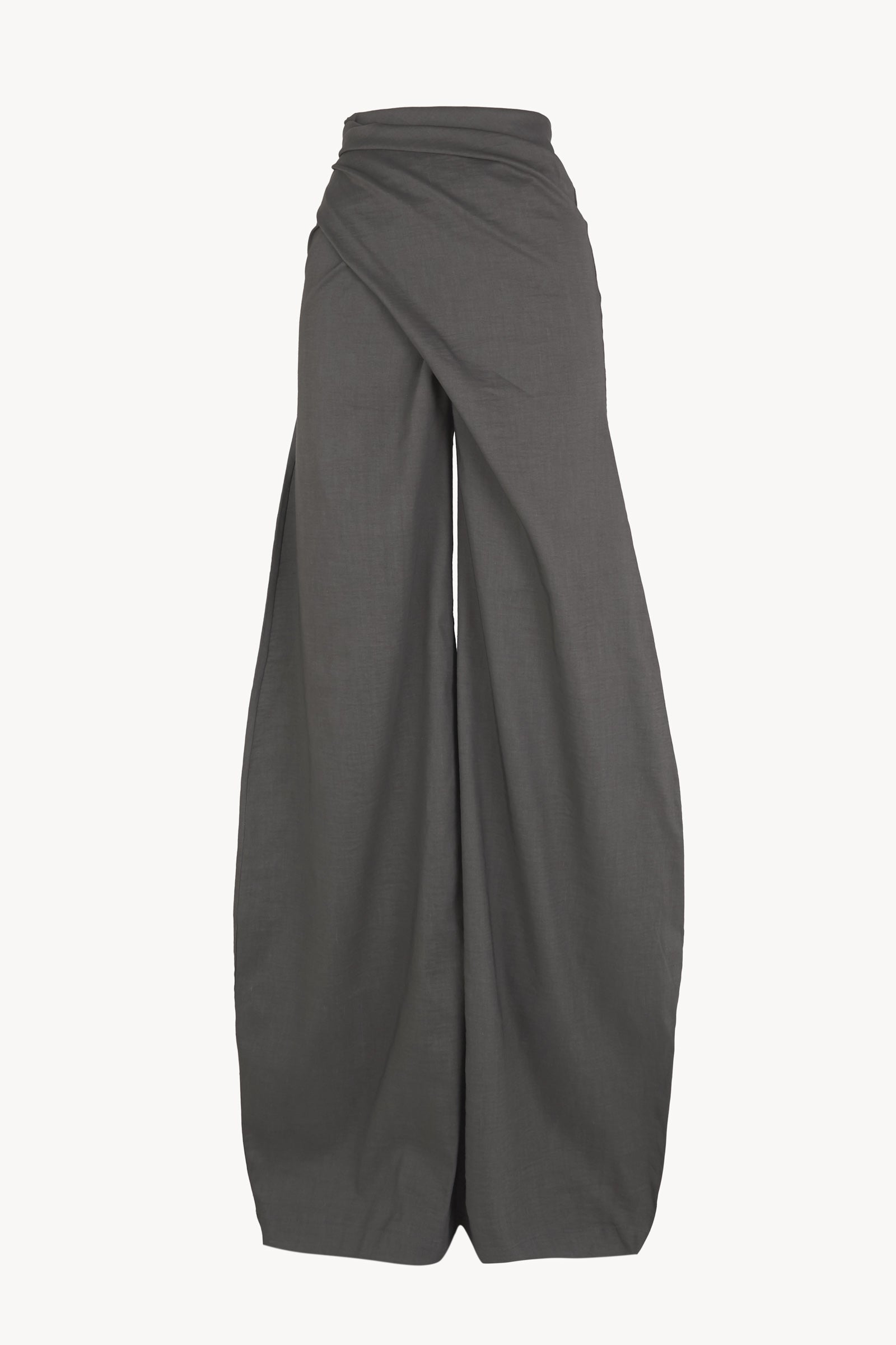Mite, dark grey wrap trousers