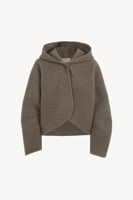 Abrazo, double-faced taupe cashmere jacket