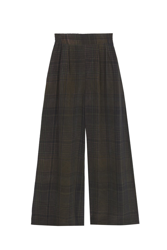 Agate, pantalon ancho a cuadros maltinto