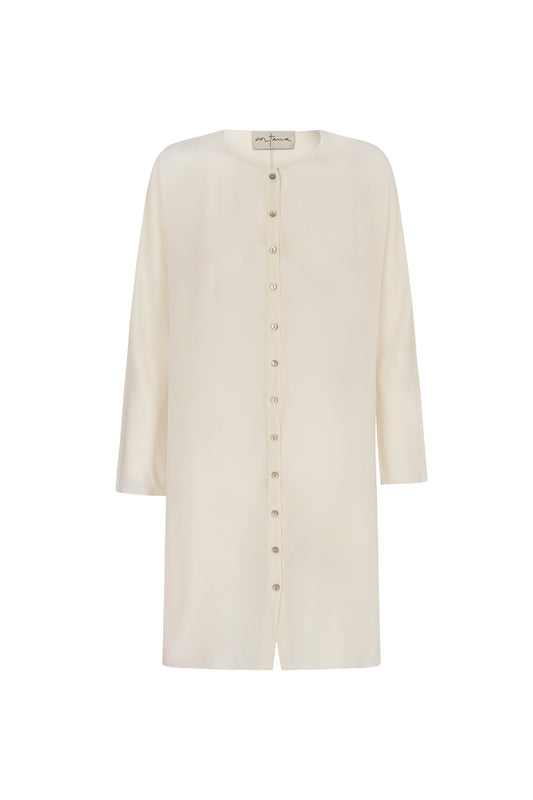 Agnes, ivory silk shirt