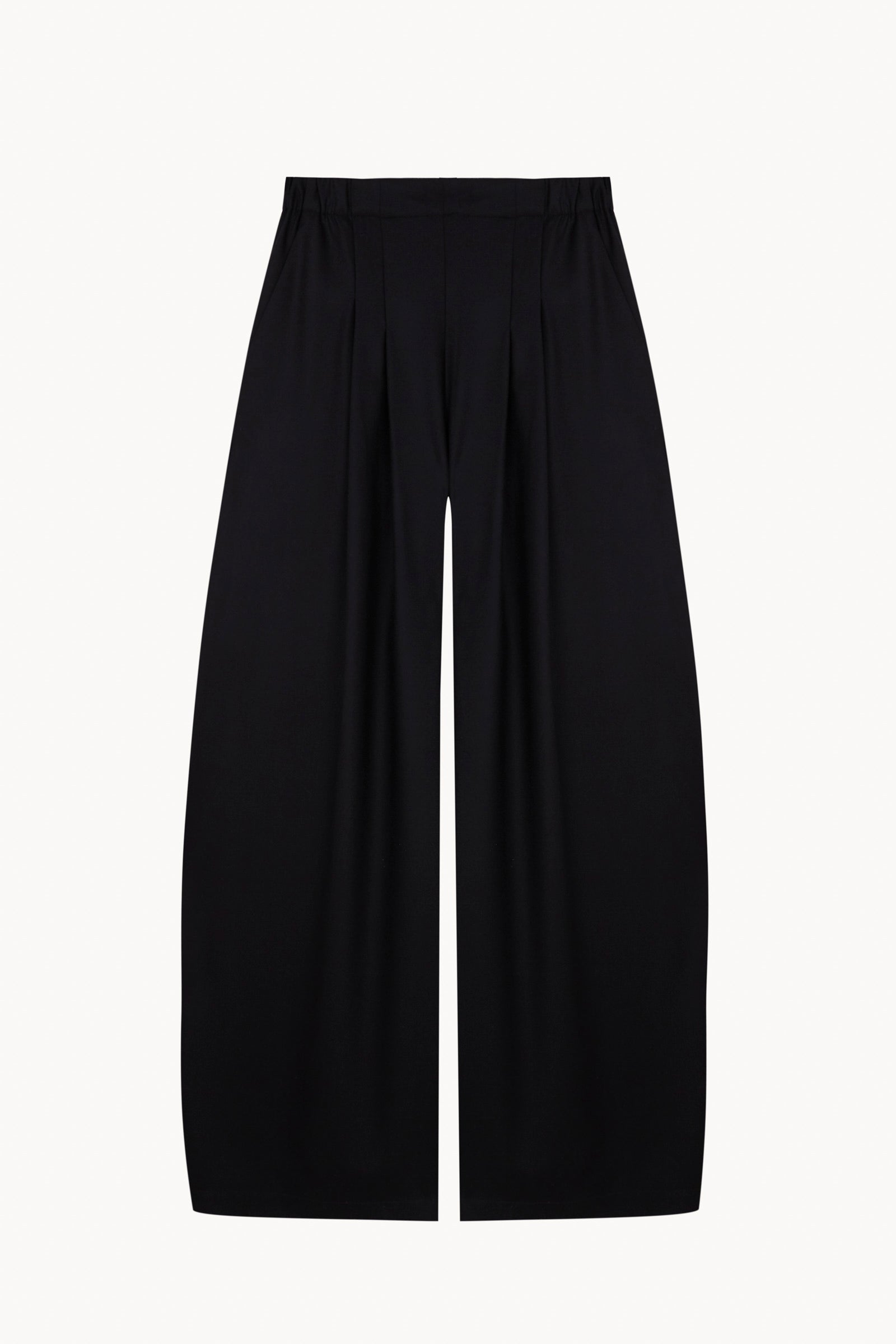 Ahora, black virgin wool trousers
