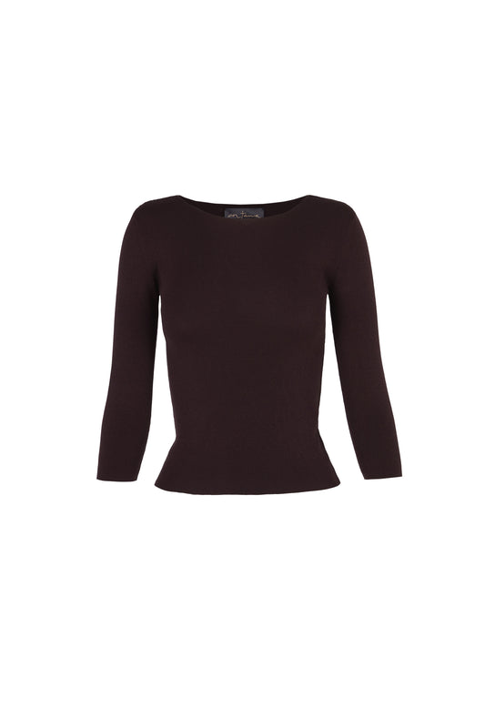 Alaska, plum long sleeve sweater