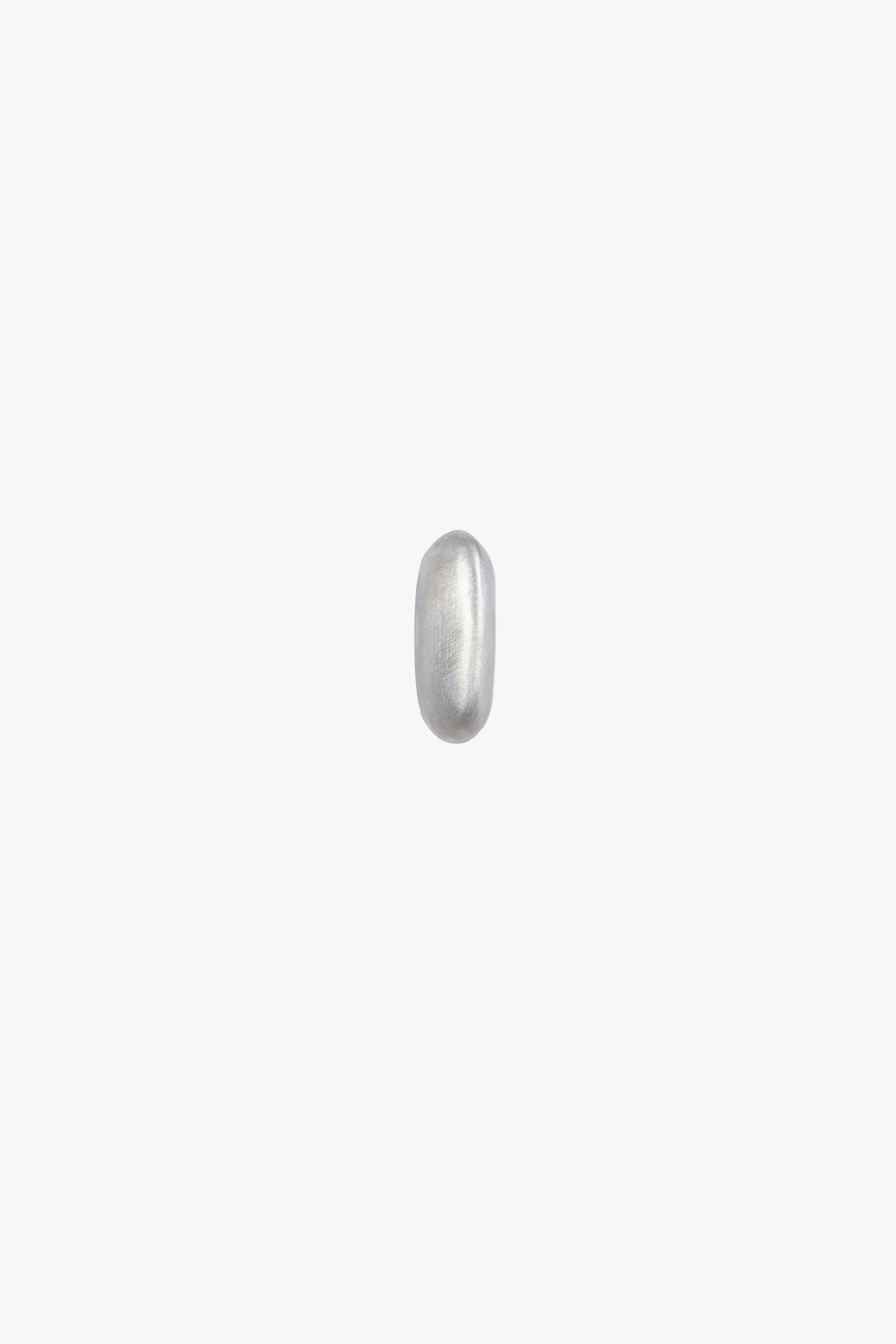 Alkaid, narrow oval silver earring