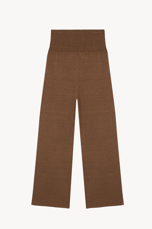 Alon, pantalon de lino y seda canela
