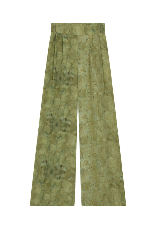 Amina, amantis print silk pants