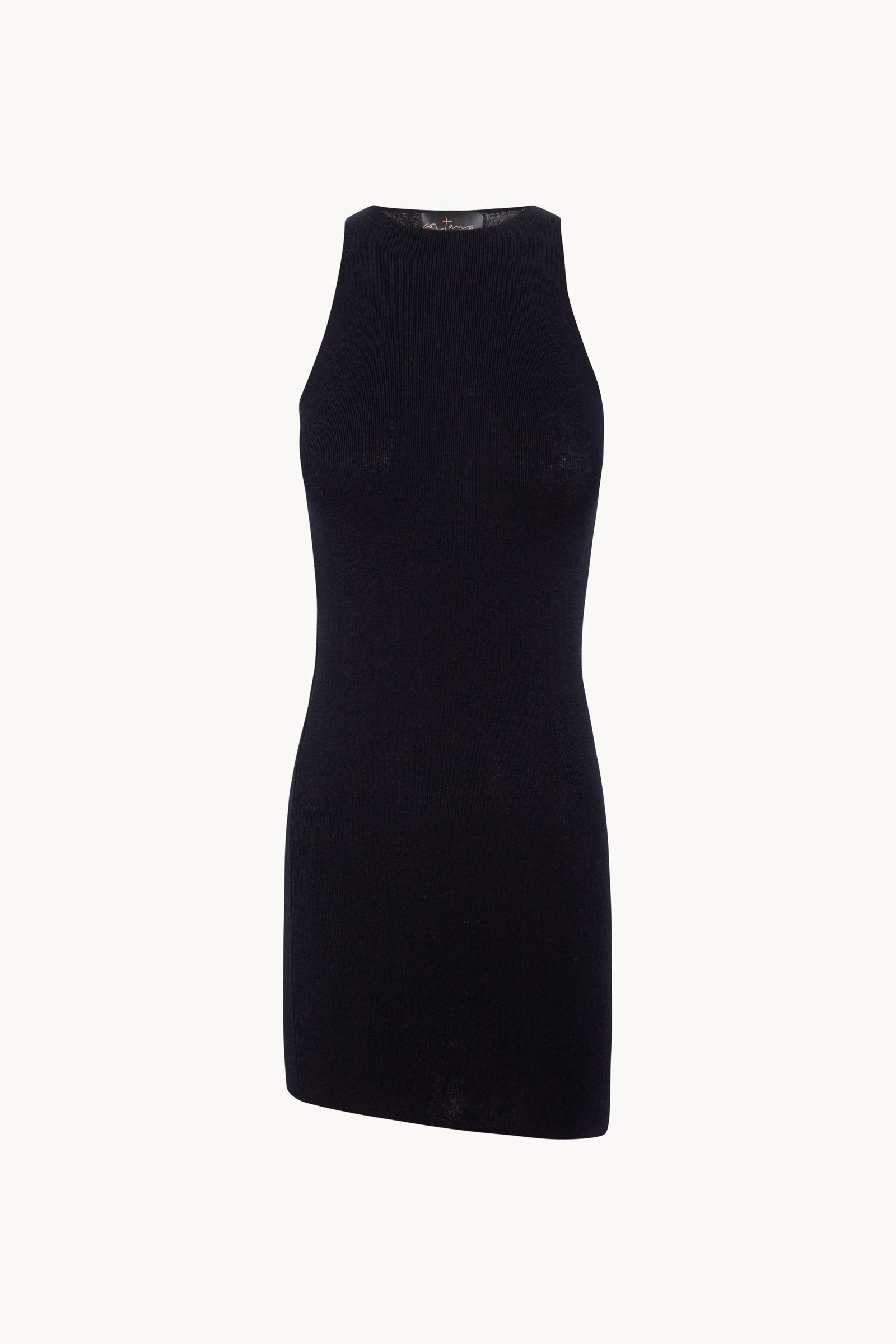 Anele, pure navy silk and cotton knit top
