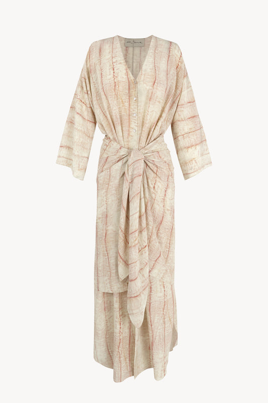 Antibes, irony print silk dress