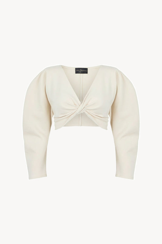 Ara, off white crossed crop top
