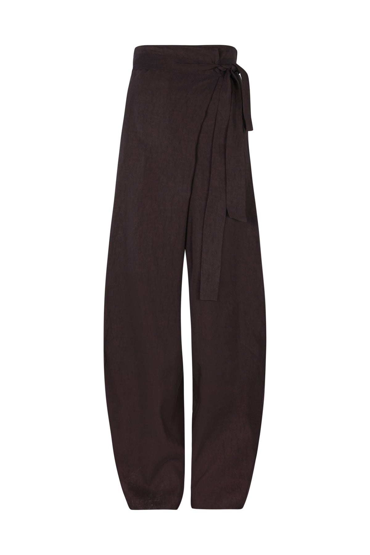 Arco, pants in burgundy linen and cupro