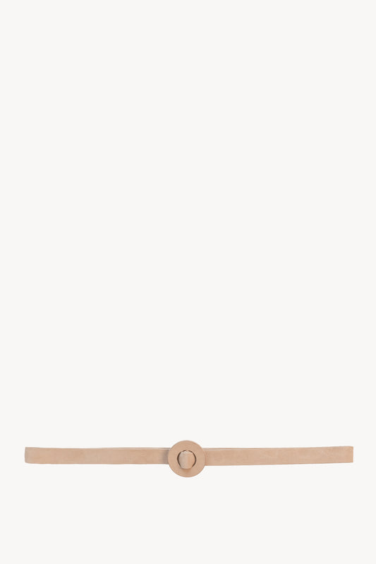 Aro S, thin belt in beige suede