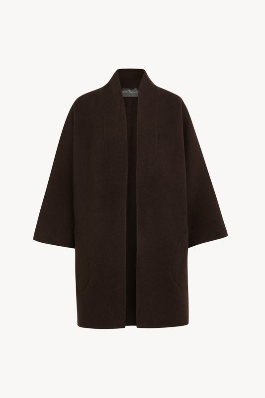 Aura, chocolate double-face coat