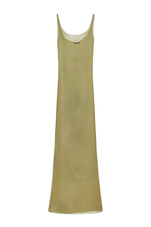 Aura, pistachio silk bambula camisole dress