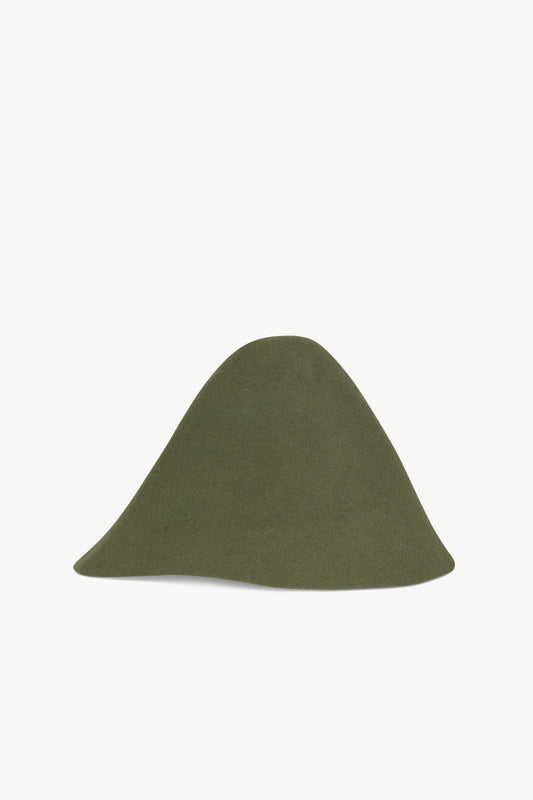 Aura, khaki asymmetric hat