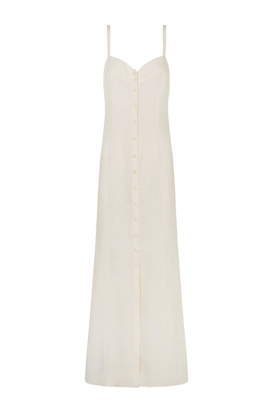 Bambina, ivory linen dress