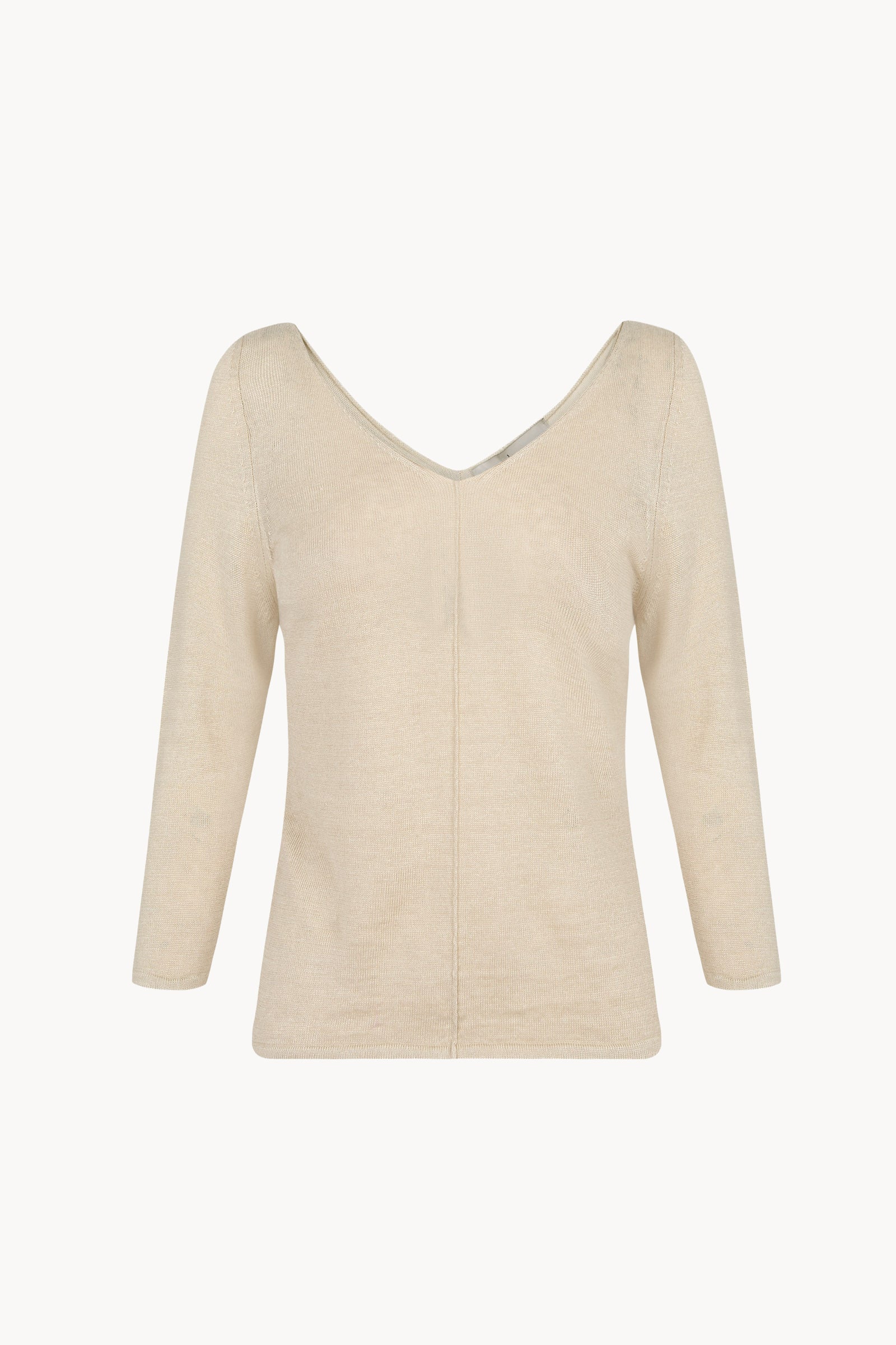 Botanica, ecru linen knit sweater