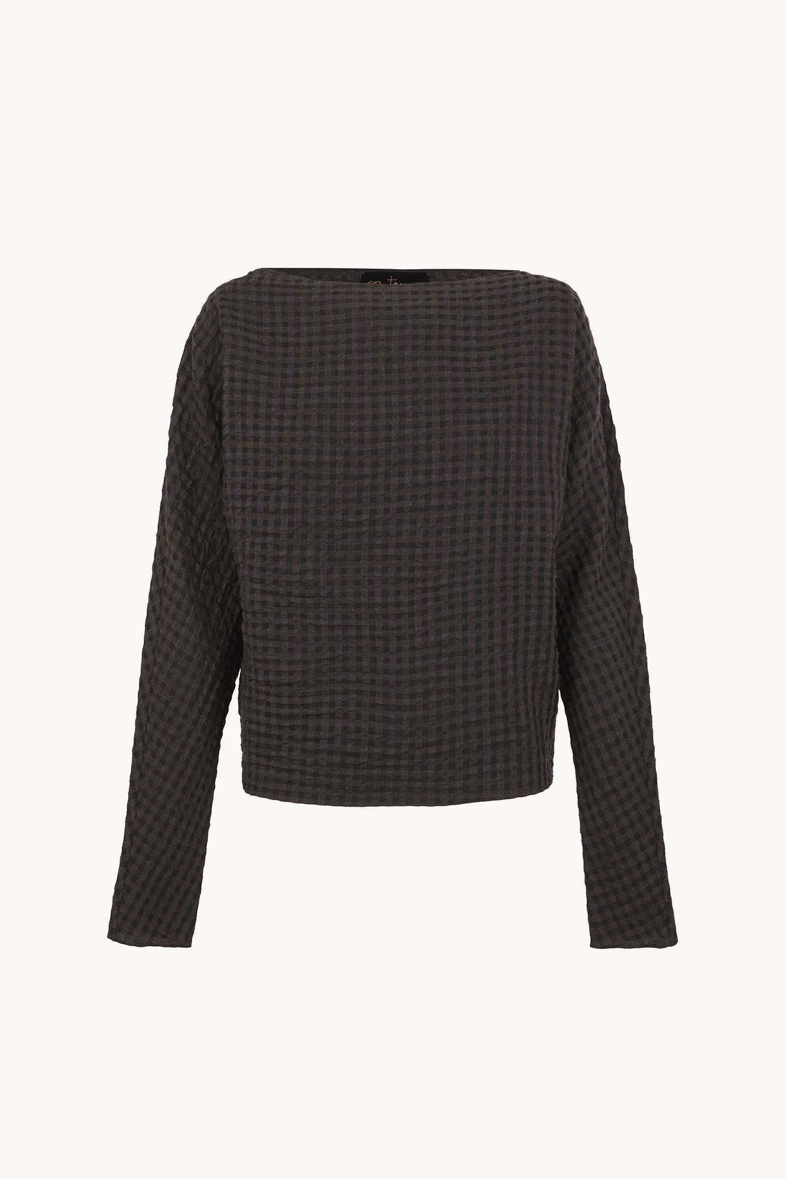 Bravo, top a cuadros jacquard oscuro