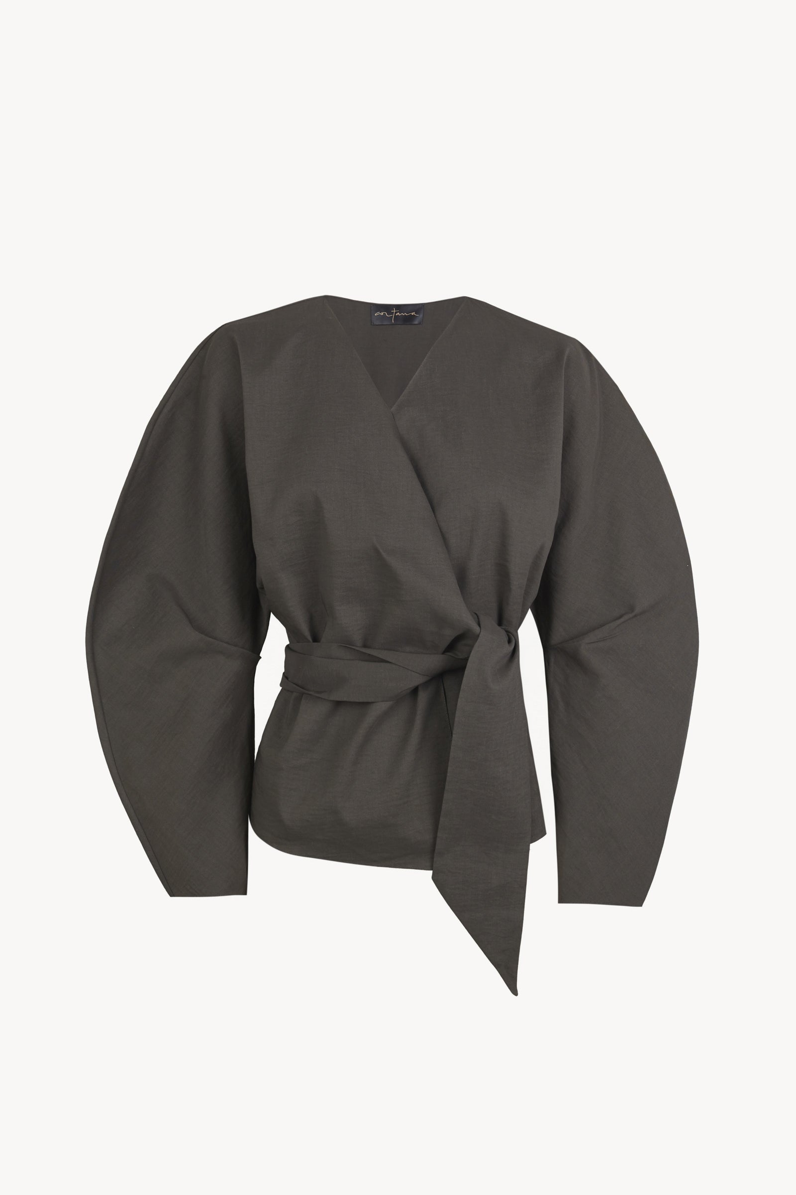Brenna, dark grey crossed jacket