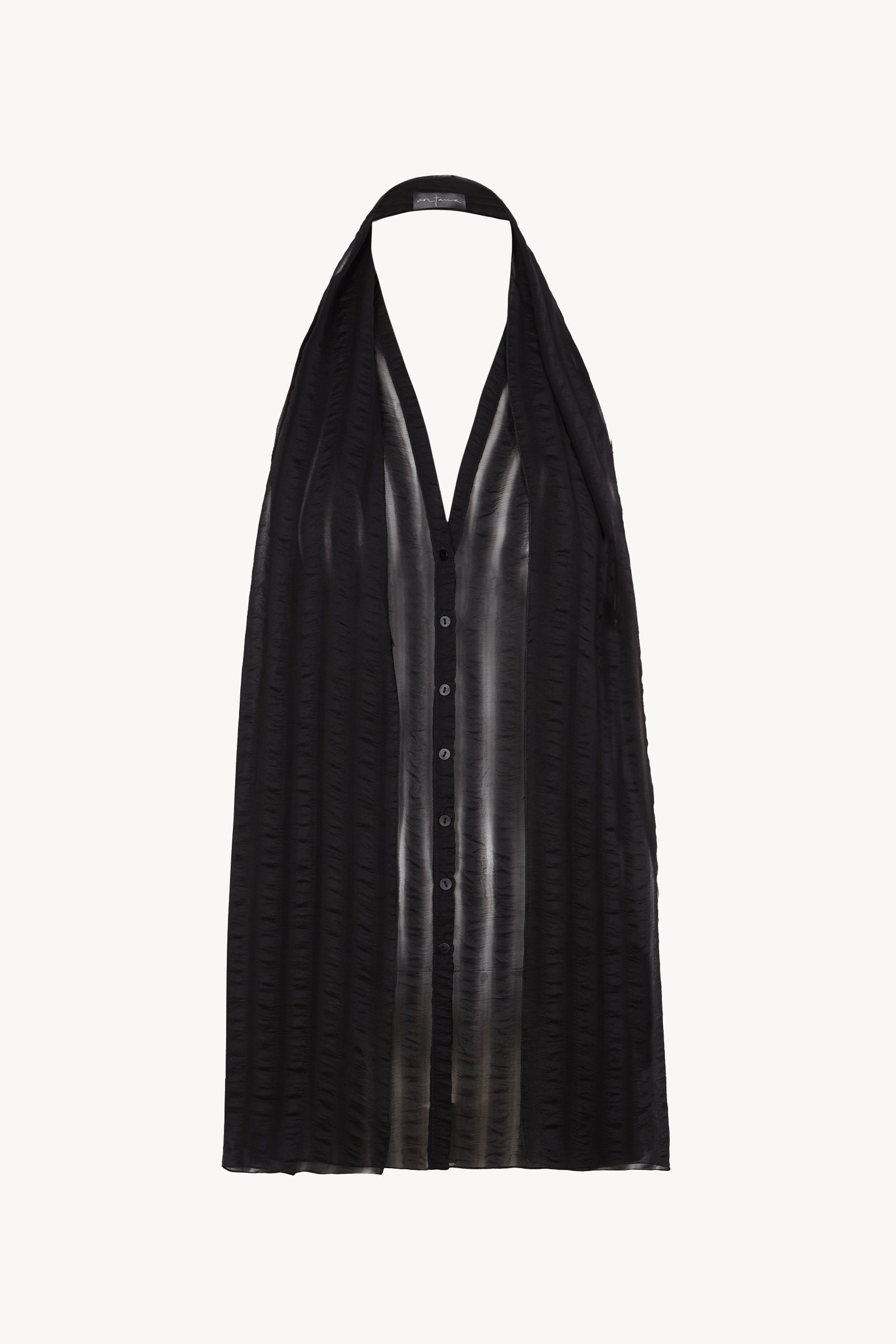 Brisa, blue nero striped silk top