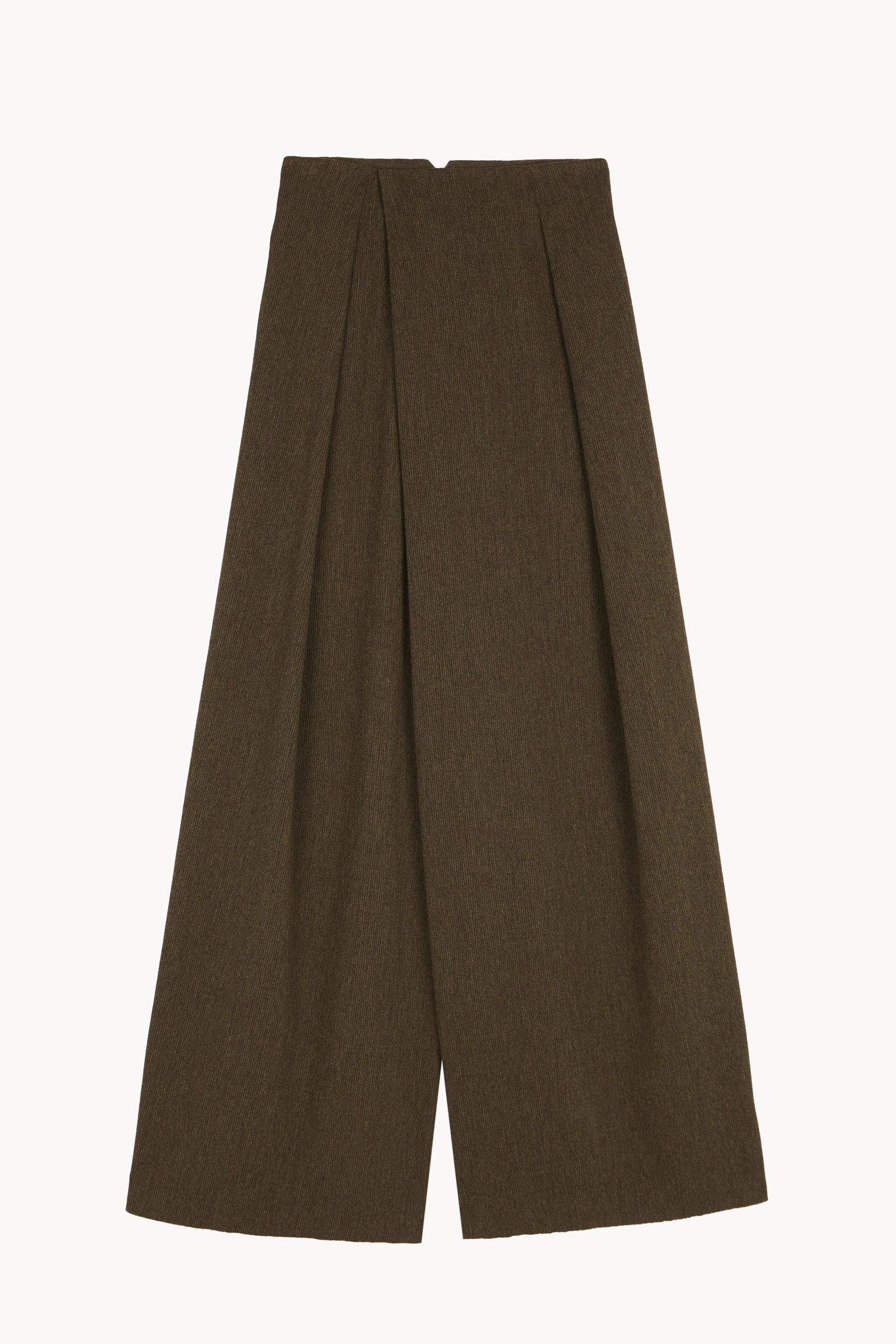 Camino, green melange virgin wool trousers
