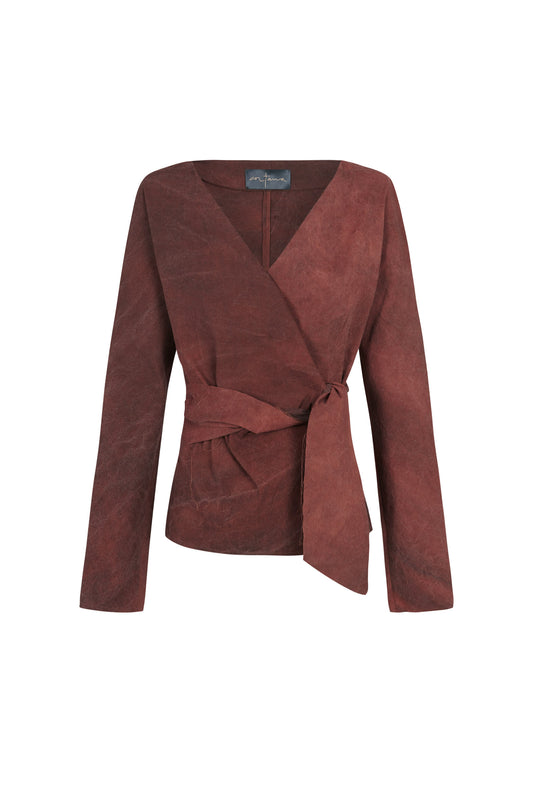 Candela, garnet linen jacket