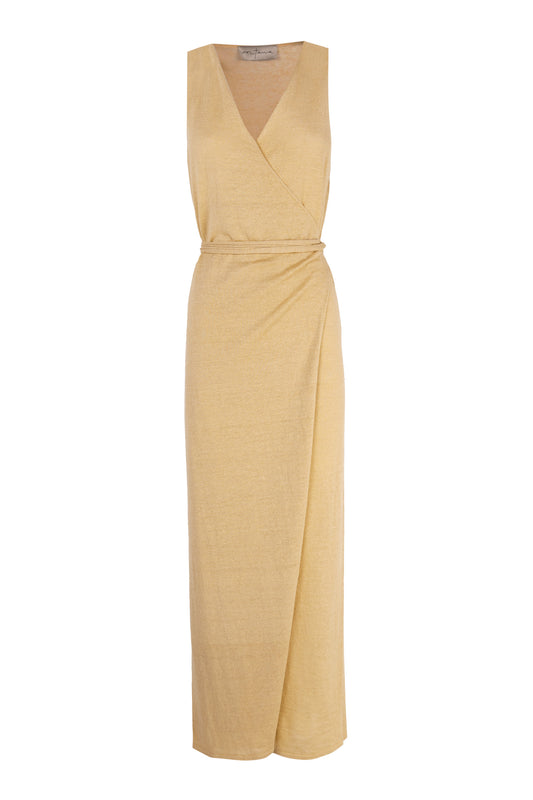 Canton, vestido cruzado de punto vainilla