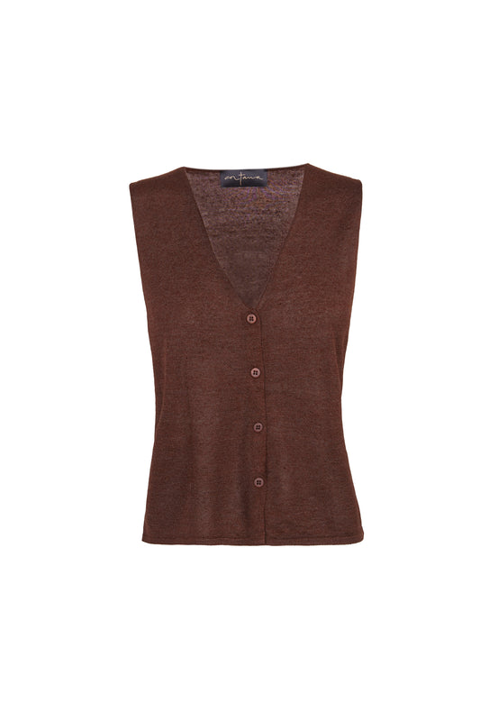 Canton, maroon knitted waistcoat