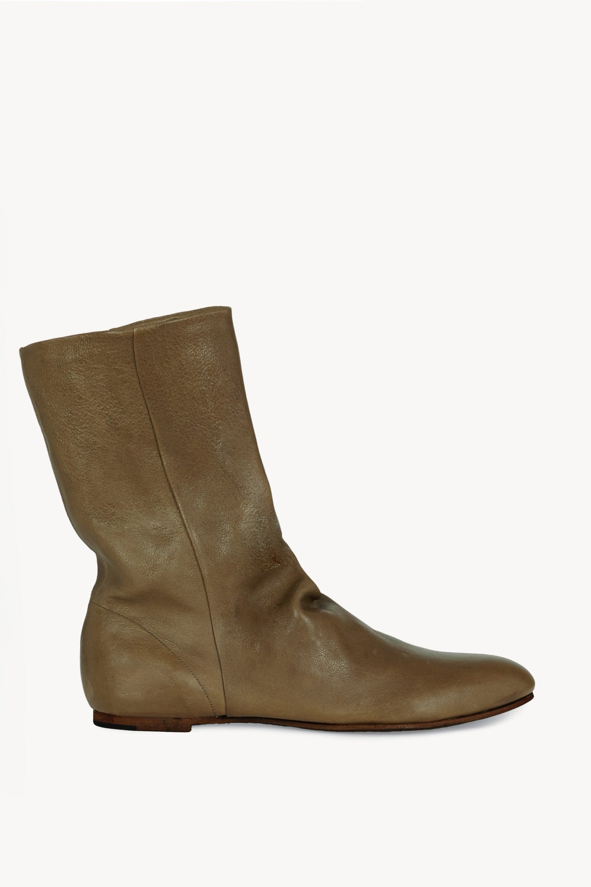 Ciel w, khaki green flat ankle boots