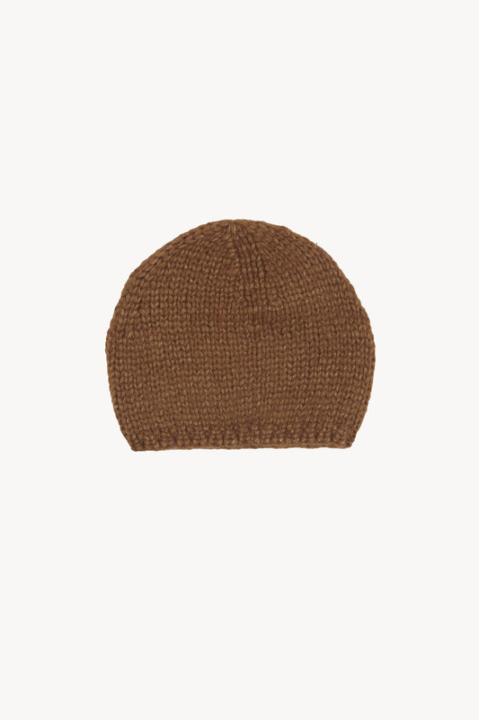 Circ, tobacco beanie in baby alpaca and silk