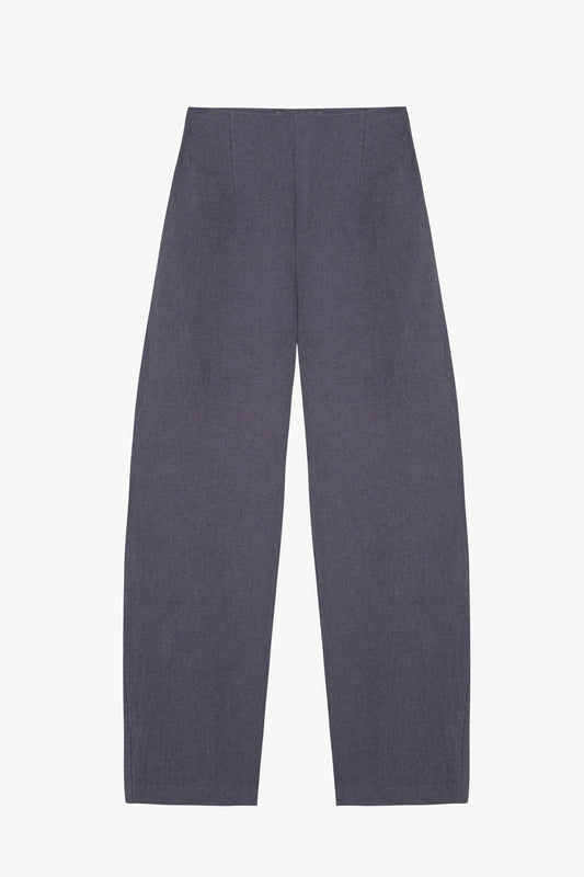 Costa, pantalon de lino azul empolvado