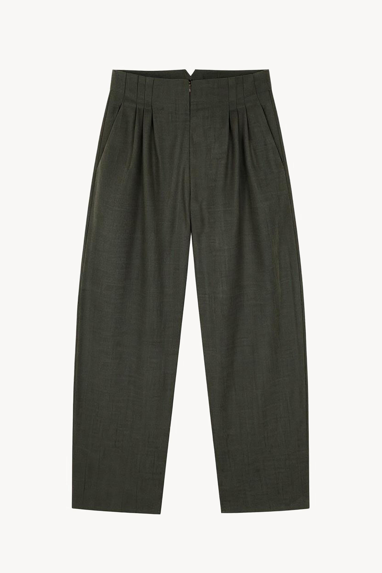 Cuento, dark green virgin wool pants