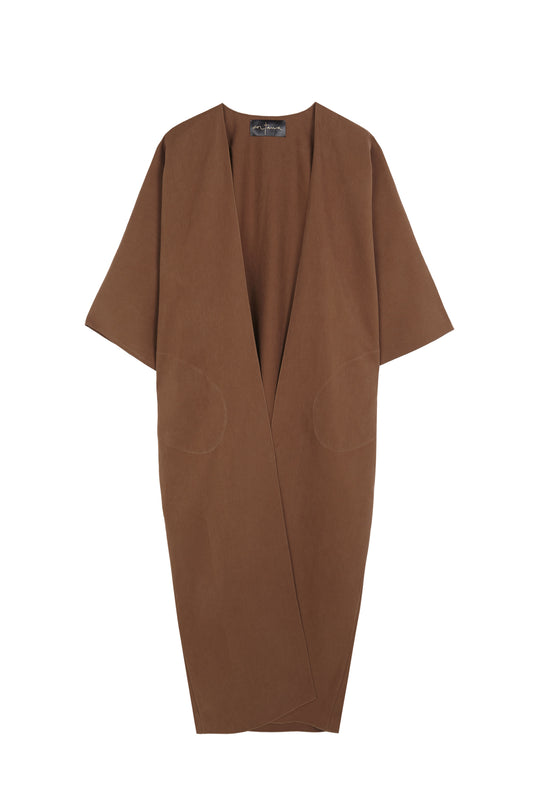 Culta, long oversized henna coat