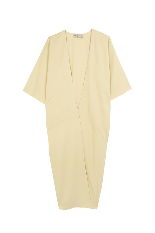 Culta, long oversized sand coat