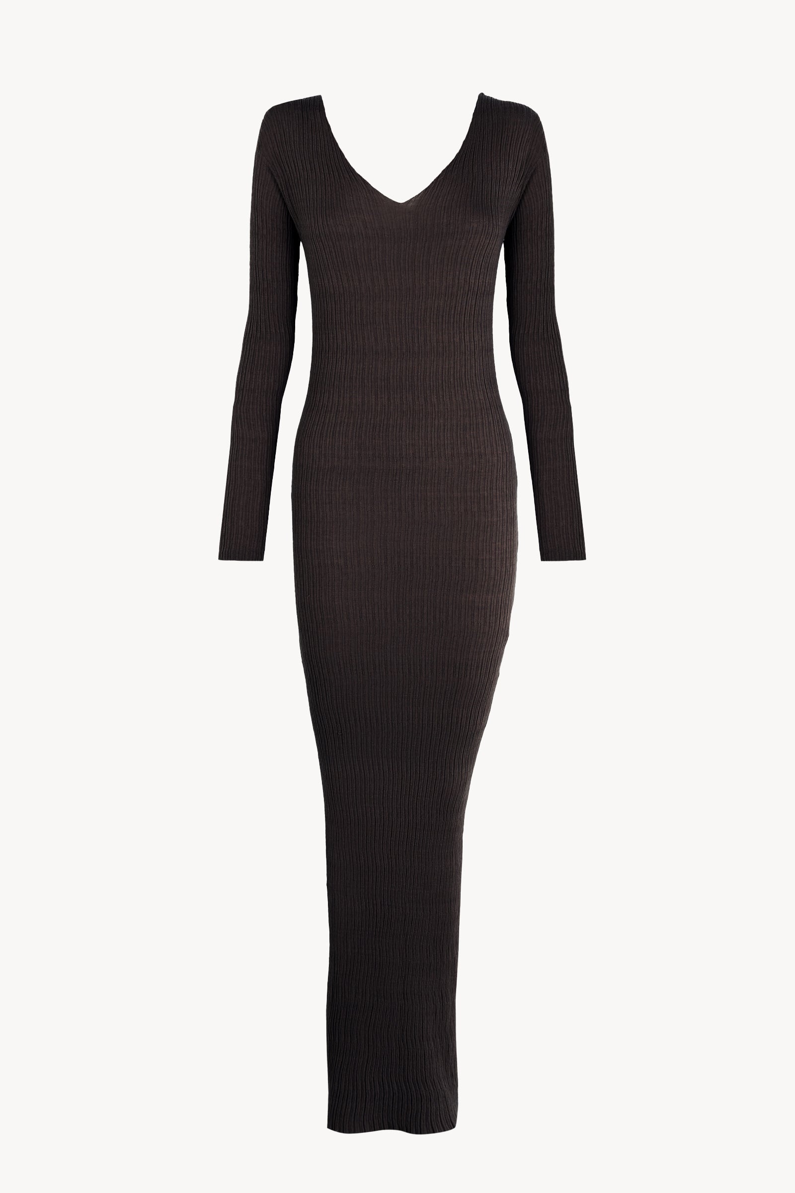 Cypress, long anthracite knit dress