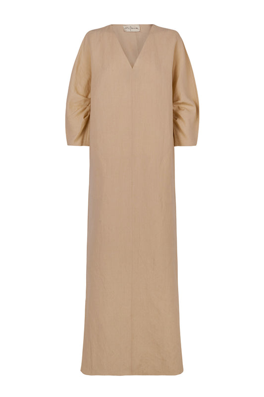 Dakota, pink linen and virgin wool dress