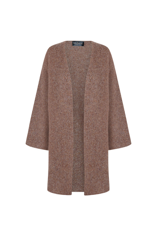 Dan, chaqueta melange en cachemir y seda rose