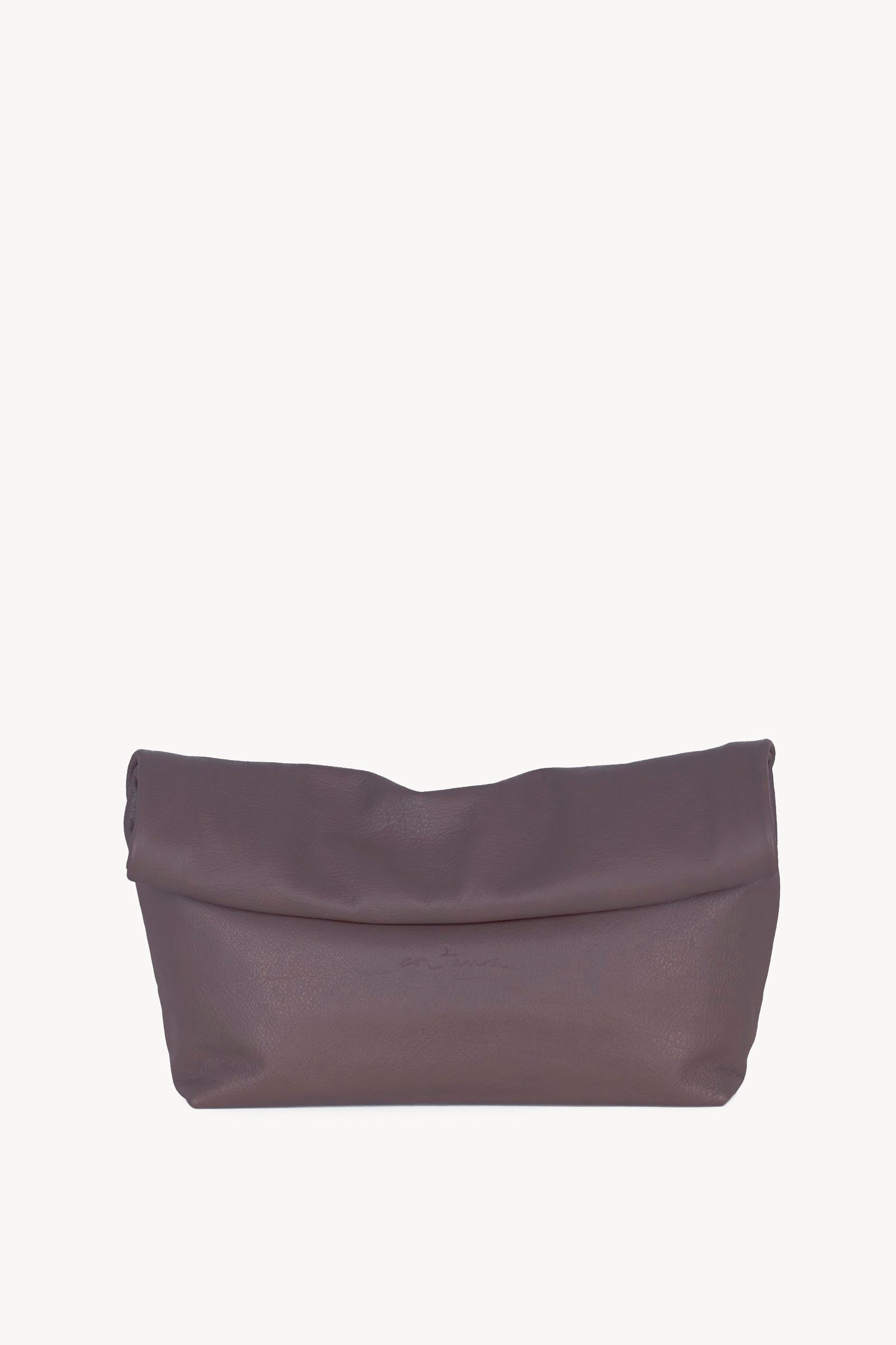 Delhi L, clutch grande en cuero vison