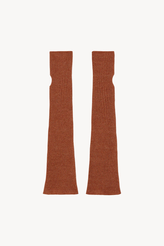 Diandra, manguitos en baby alpaca, cachemir y seda granates