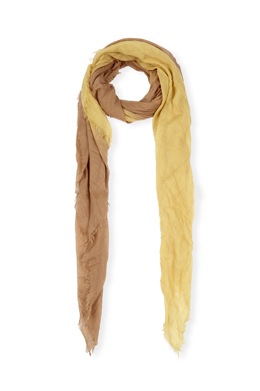 Glow, foulard bicolor nude y miel