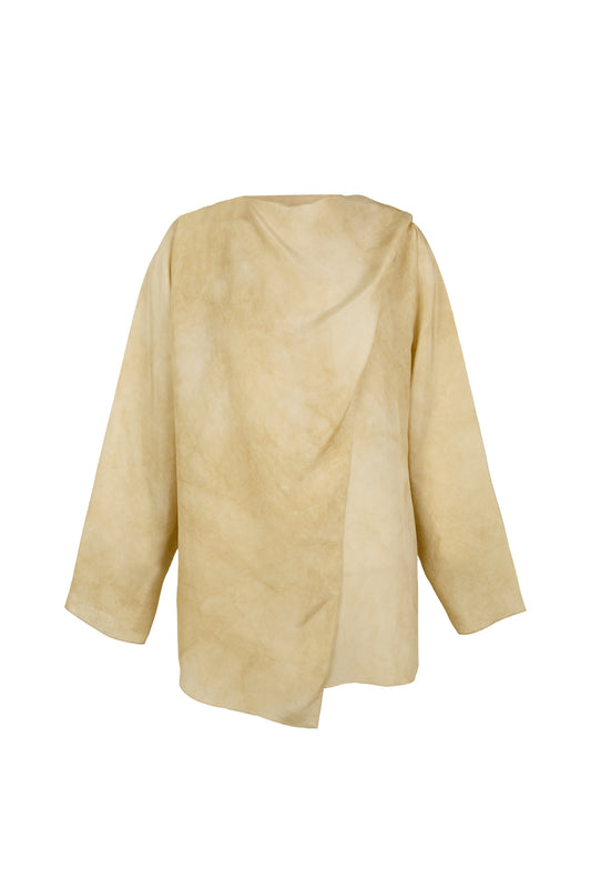 Dream, ivory silk double-breasted shirt