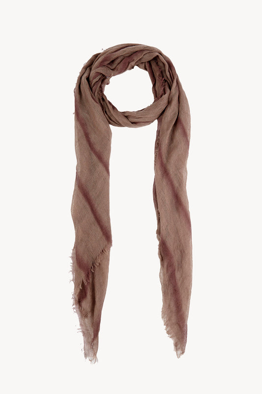 Eclipse, foulard a rayas morado maltinto