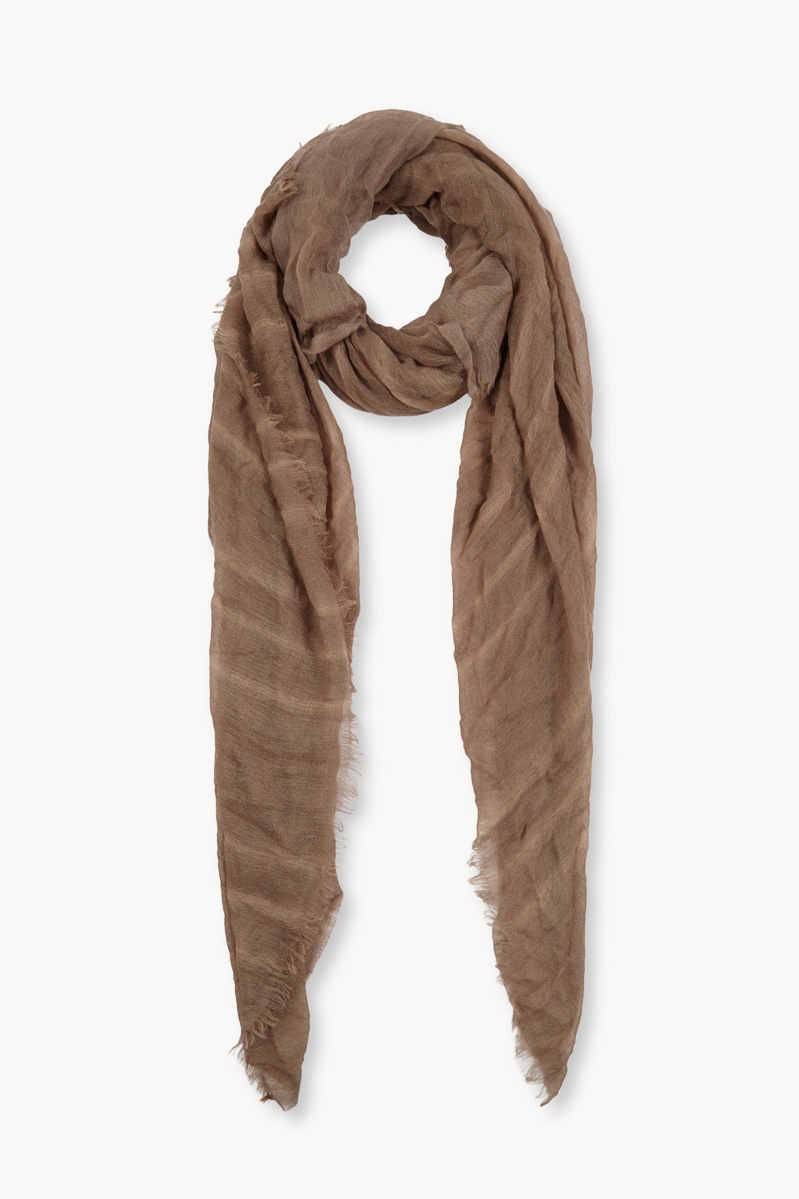 Edith, foulard a rayas marron