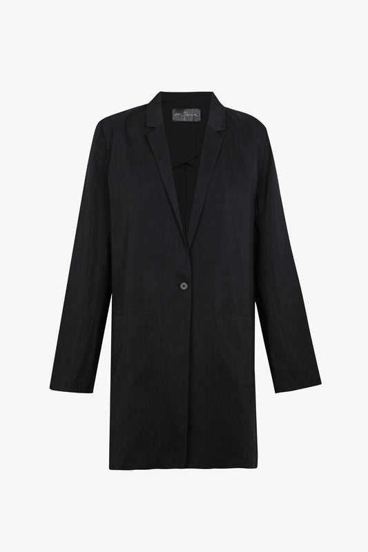 Elena, dark navy oversized jacket