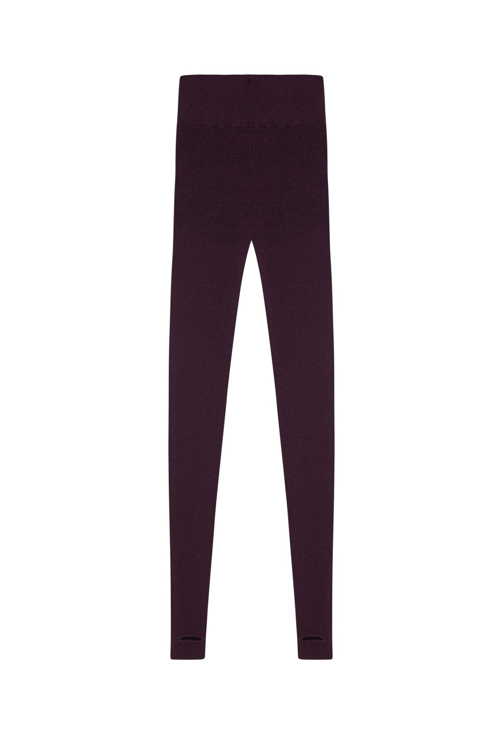 Elmer, burgundy leggings in baby alpaca and merino wool