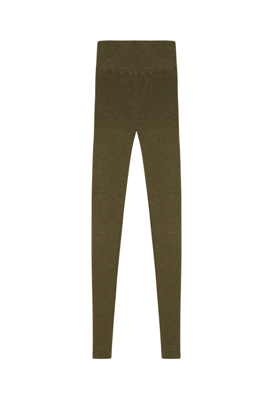 Elmer, leggings en baby alpaca y lana merino kaki