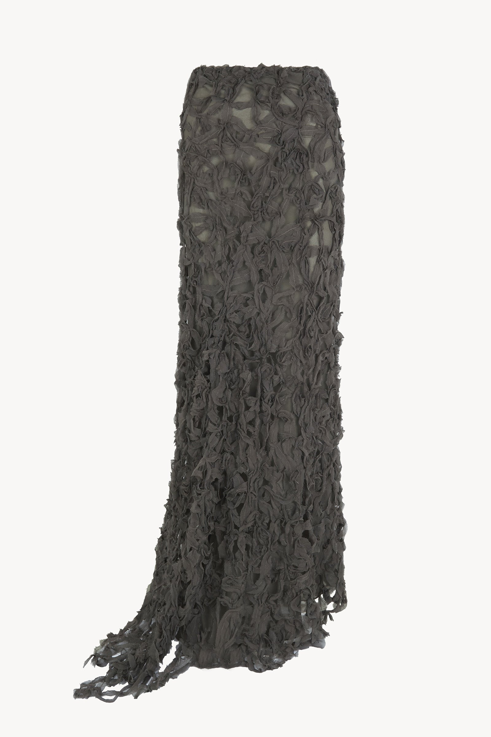 Embull, dark grey silk bambulla skirt