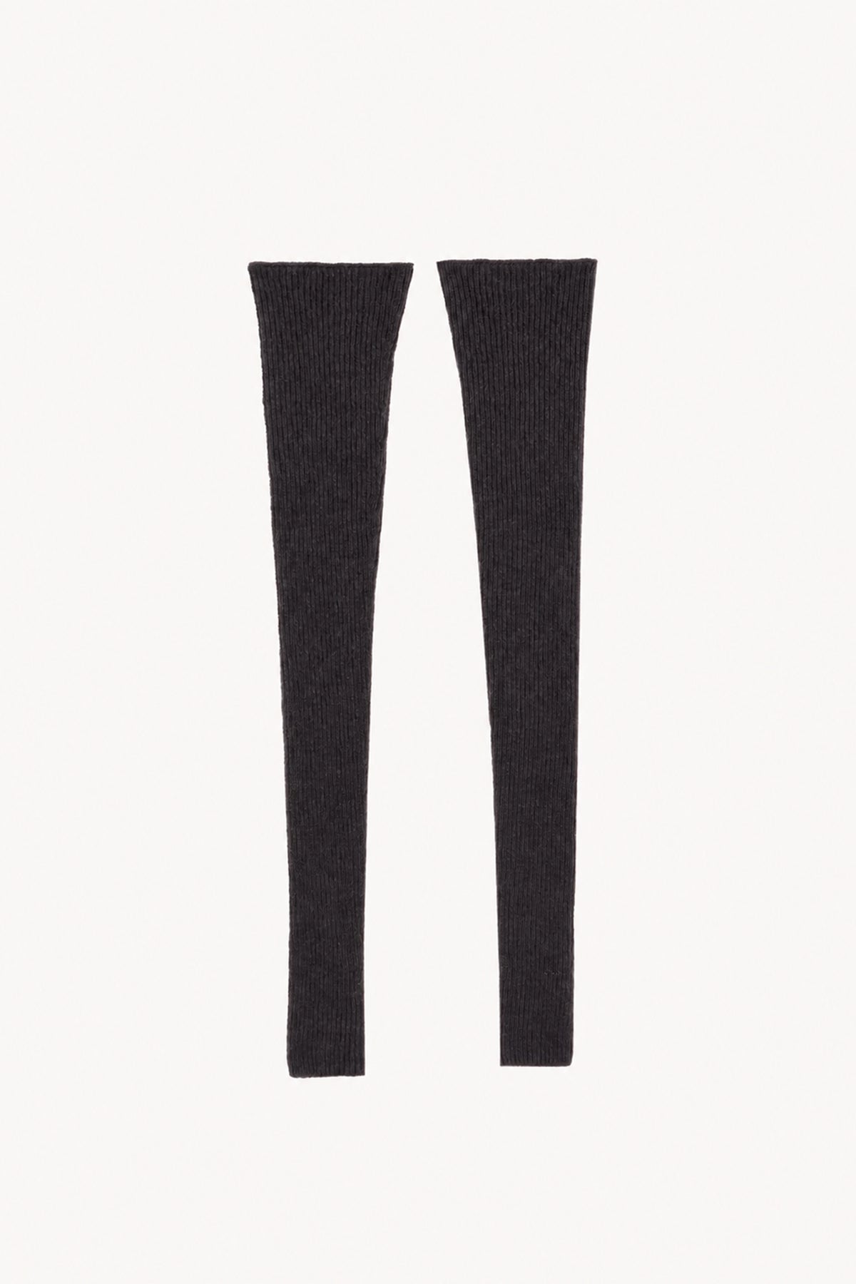 Erika, night green knit arm warmers
