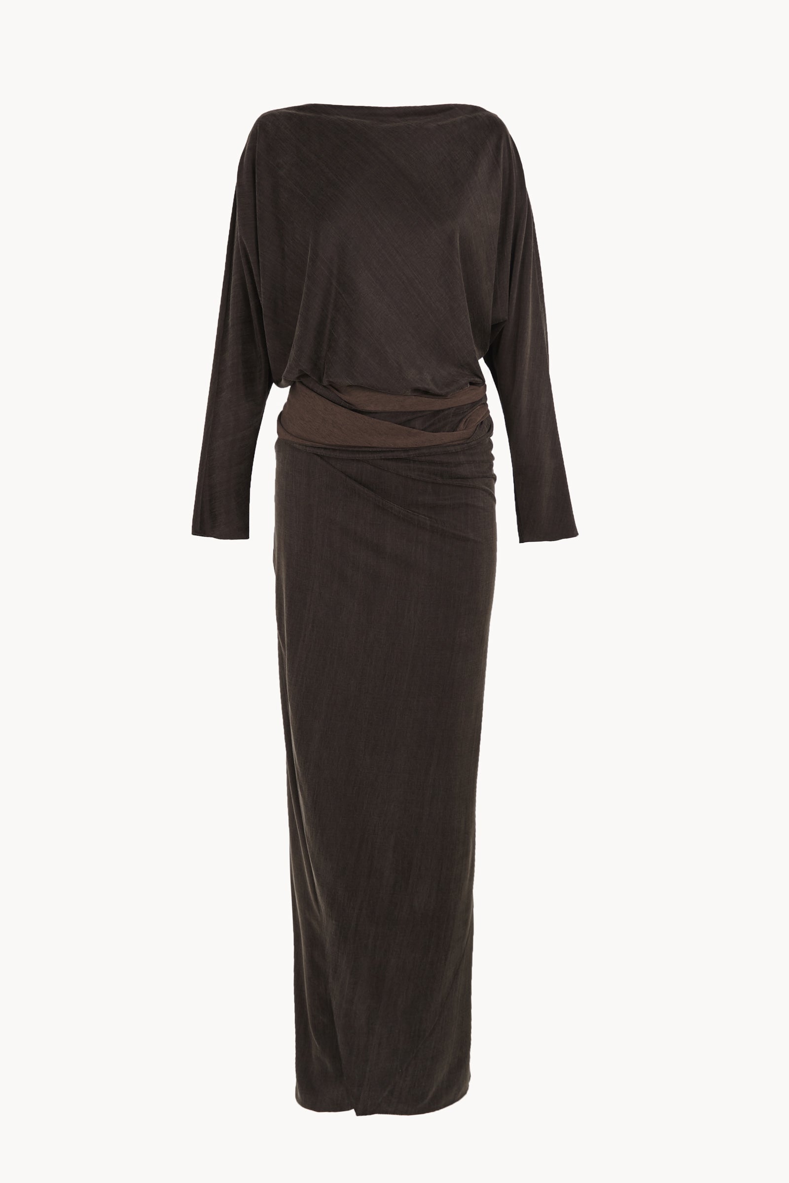 Espera, dark brown maxi dress